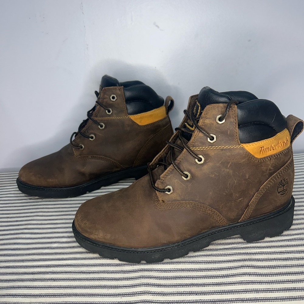 Boys Timberland Lace Up Boots Size 5